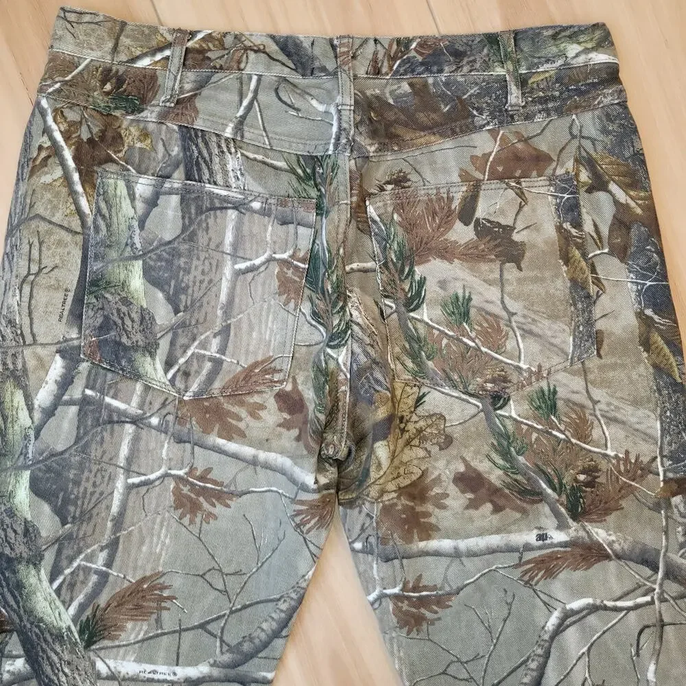 Realtree Camo Jeans Men's 38x32 Hunting Work Pants Double Knee Rugged Outdoor